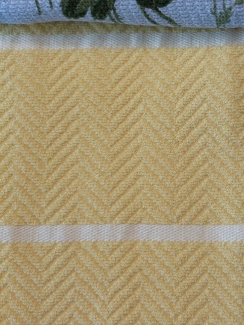 Lauren Ralph Lauren Kitchen Towels Dishcloths 3pc Floral Yellow White Stripe NWT